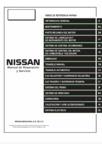 📗 Manual NISSAN Altima 2008 Reparación y Servicio