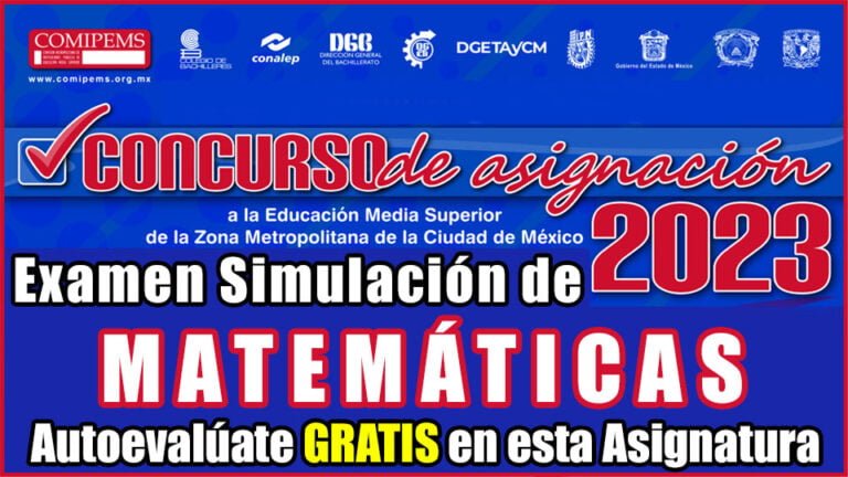 Examen De MATEMÁTICAS Resuelto COMIPEMS 2023 Simulacro