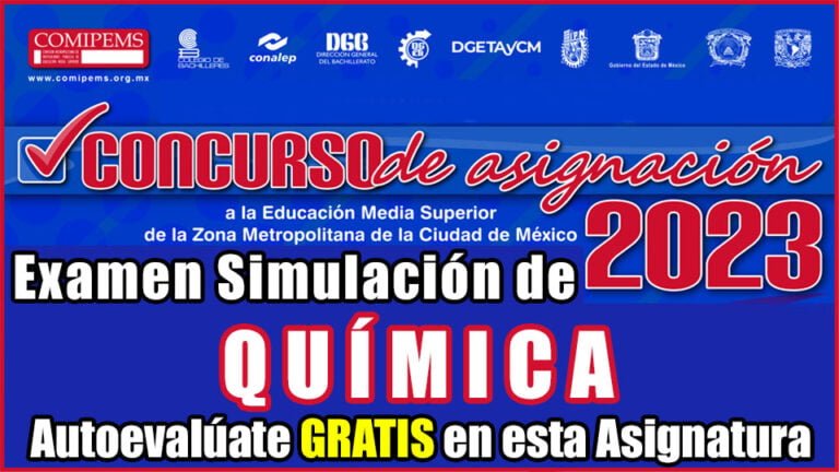 Examen De QUÍMICA Resuelto COMIPEMS 2024 Simulacro